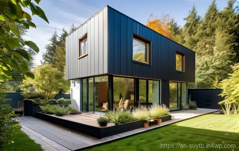 주택 리노베이션의 지속 가능성 관련 연구 - **Smart Home Energy Hub:** A sleek, minimalist kitchen area focused on smart home technology for ene...