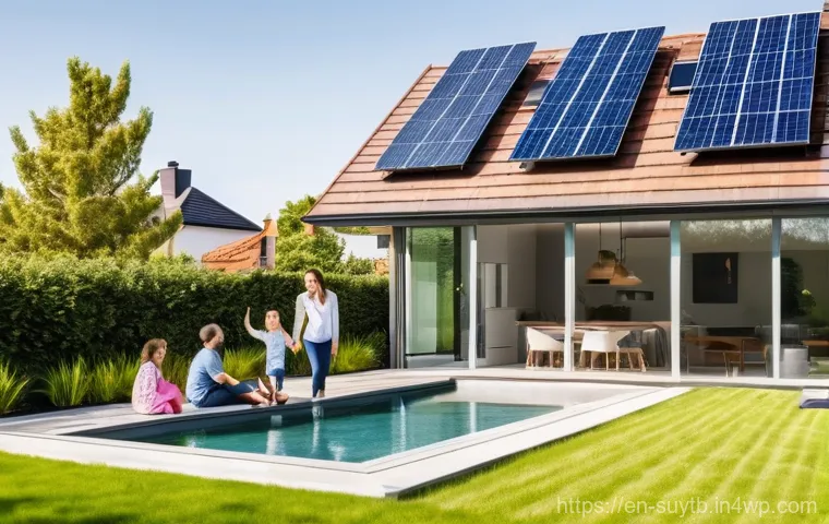 재생 가능한 자원 사용의 중요성 - **Prompt 1: Sustainable Suburban Family Life**
"A vibrant, sunny image of a diverse family (pare...